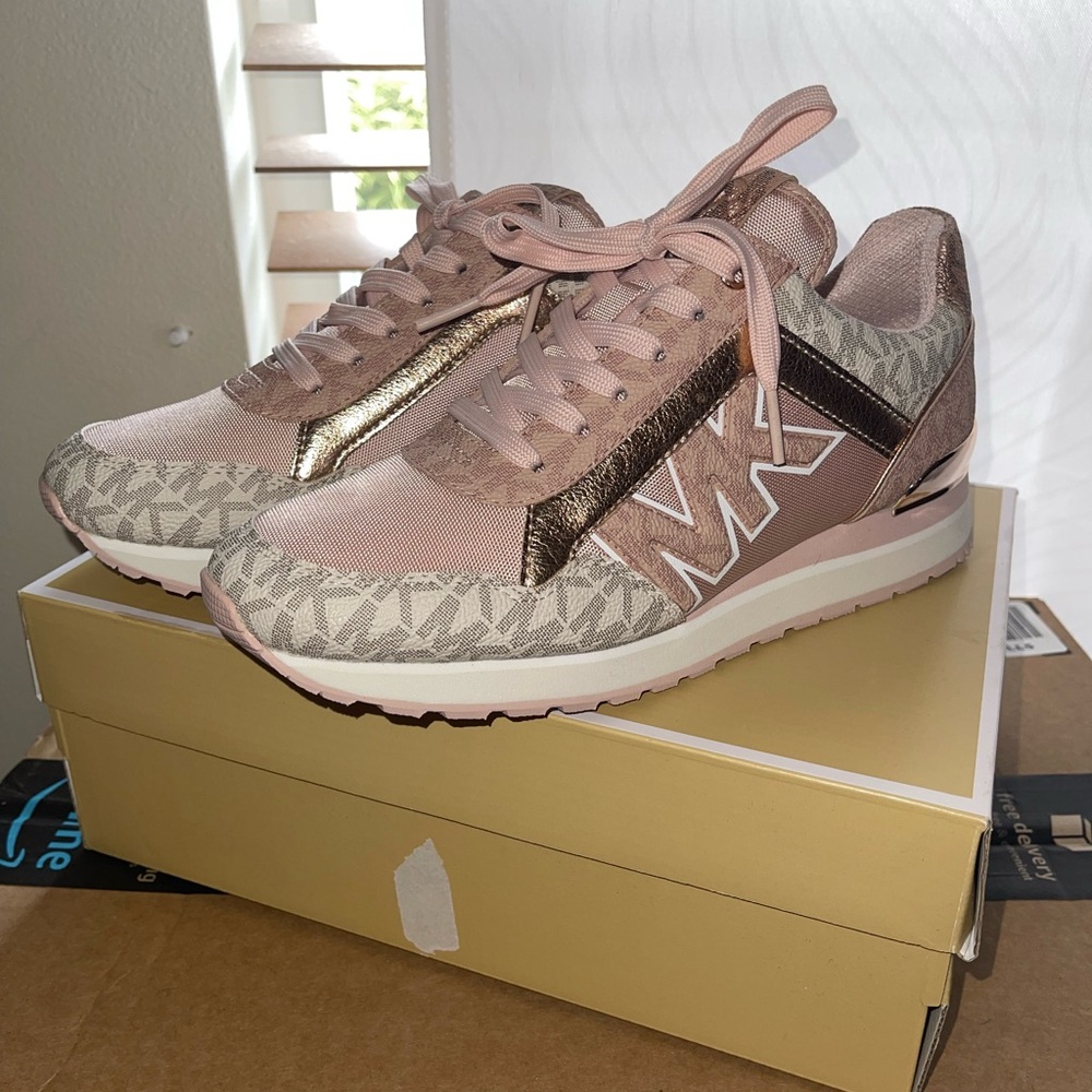 Michael Kors Women's Blush and Metallic Sneakers